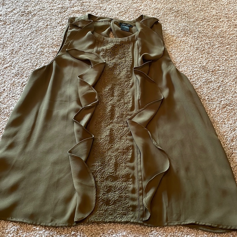 Olive Green Tank Blouse